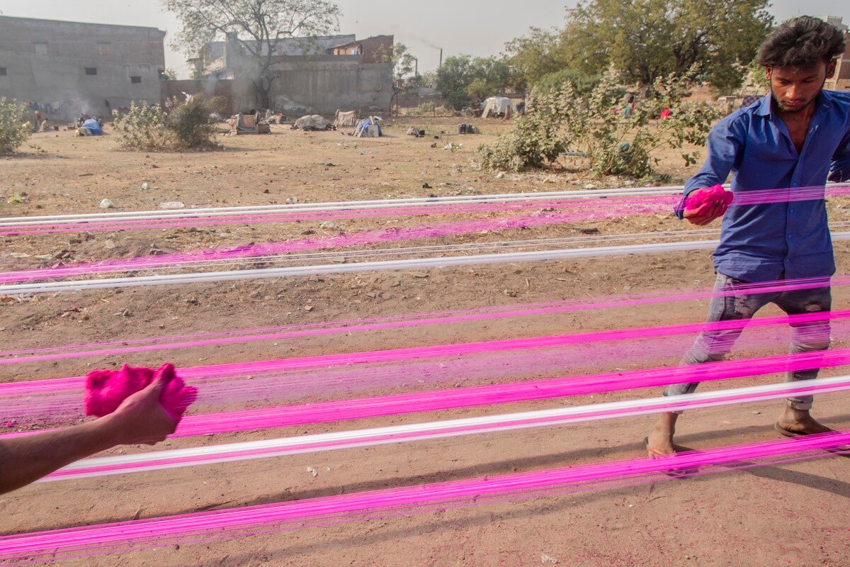 Cut flying kite festival photography in Ahmedabad 2018