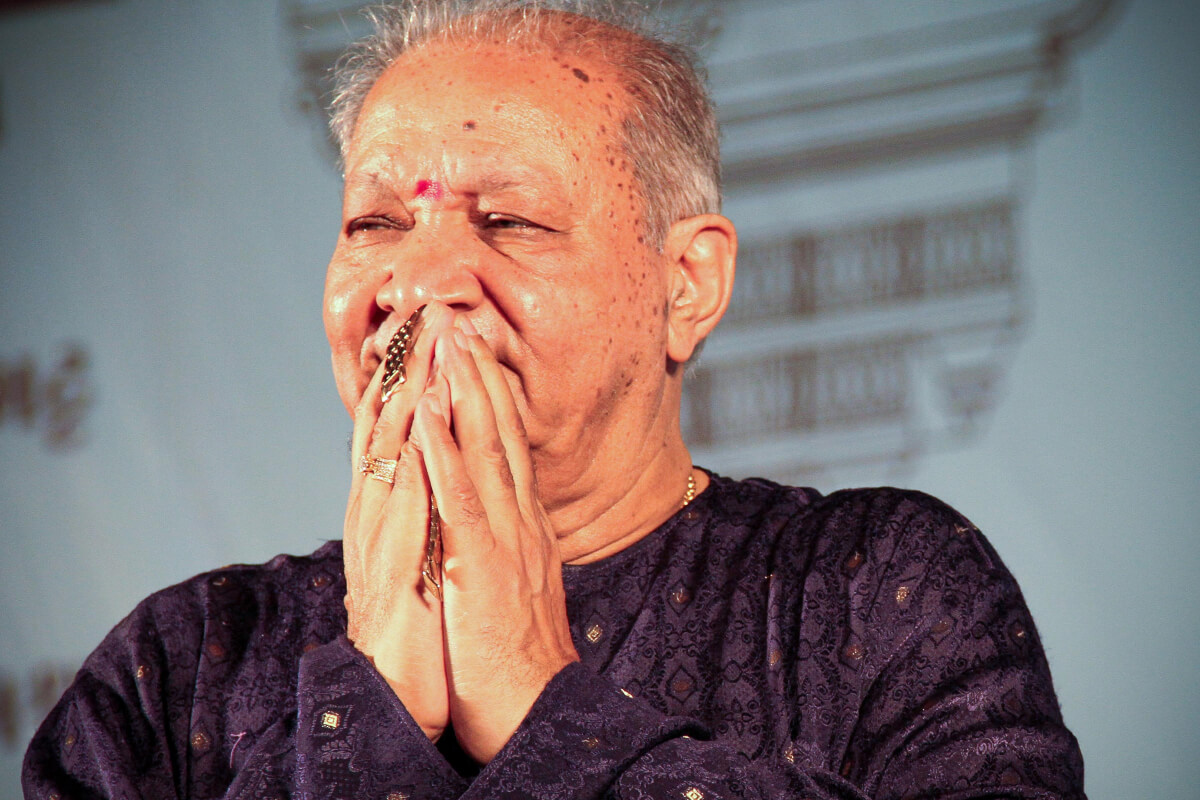 Pandit Hariprasad Chaurasia portrait photography in Surat 2013